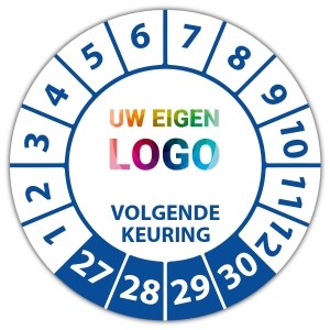 Keuringssticker volgende keuringsdatum logo