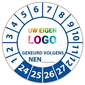Keuringssticker gekeurd volgens NEN-norm (eigen invoer) -  logo