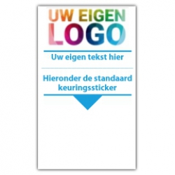 Basissticker met uw logo en tekst - Basisstickers