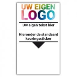 Basissticker met uw logo en tekst - Basisstickers