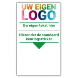 Basissticker met uw logo en tekst - Basisstickers