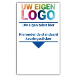 Basissticker met uw logo en tekst - Basisstickers