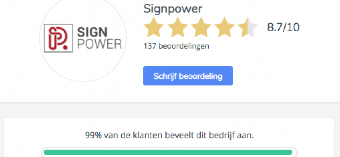 Beoordelingen van onze klanten, ongefilterd en direct geplaatst!