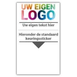 Basissticker met uw logo en tekst - Basisstickers