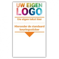 Basissticker met uw logo en tekst - Basisstickers