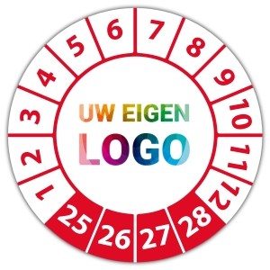 Keuringssticker "met uw logo"