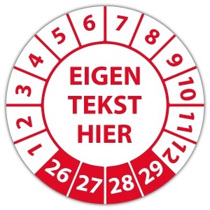 Keuringssticker met uw tekst - Keuringsstickers met uw tekst