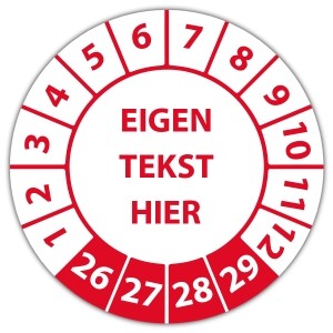 Keuringssticker met uw tekst - Keuringsstickers op rol