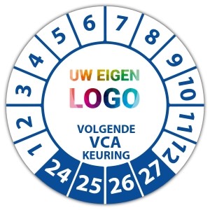 Keuringssticker "volgende VCA keuring" logo