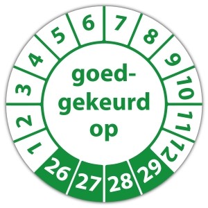 Keuringssticker goedgekeurd op - Keuringsstickers op rol