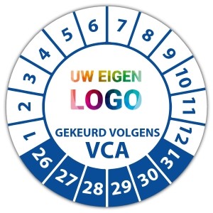 Keuringssticker "gekeurd volgens VCA" logo