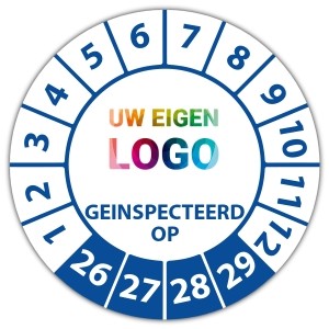 Keuringssticker geinspecteerd op - Keuringsstickers op rol logo