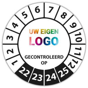 Keuringssticker gecontroleerd op - Rookmelder stickers logo