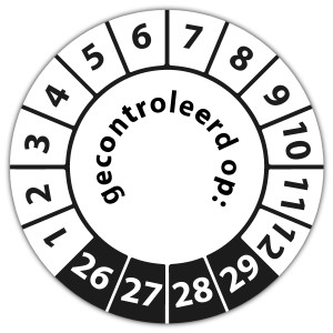 Keuringssticker gecontroleerd op - Keuringsstickers op rol