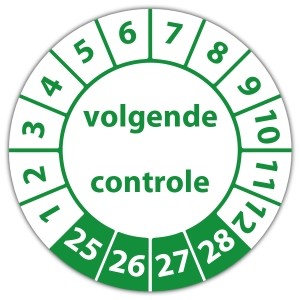 Keuringssticker "volgende controle"