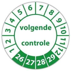 Keuringssticker volgende controle - Keuringsstickers met uw logo
