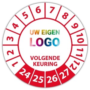 Keuringssticker volgende keuringsdatum - Keuringsstickers met uw logo logo