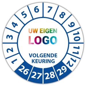 Keuringssticker volgende keuringsdatum - Keuringsstickers met uw logo logo