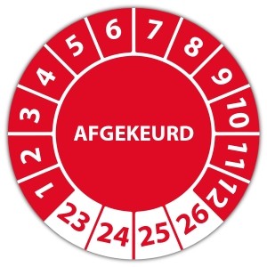 Keuringssticker afgekeurd (met datum) - 