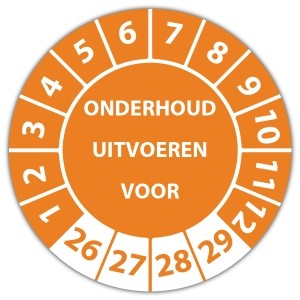 Keuringssticker onderhoud uitvoeren voor - Keuringsstickers op rol