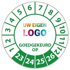 Keuringssticker goedgekeurd op - Keuringsstickers op rol logo