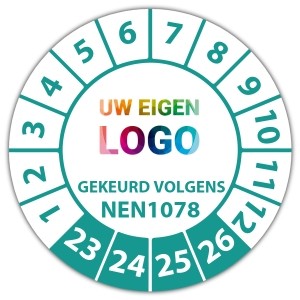 Keuringssticker gekeurd volgens NEN 1078 - Keuringsstickers op vel logo