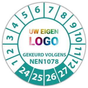 Keuringssticker gekeurd volgens NEN 1078 - Keuringsstickers op vel logo