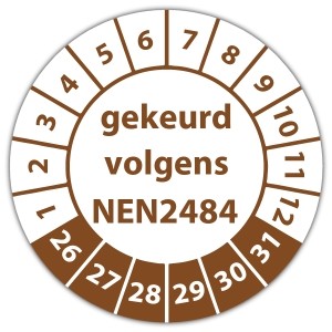 Keuringssticker "gekeurd volgens NEN 2484"