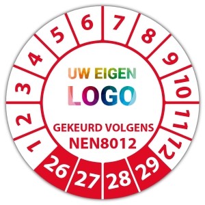 Keuringssticker gekeurd volgens NEN 8012 - Keuringsstickers NEN-normen logo