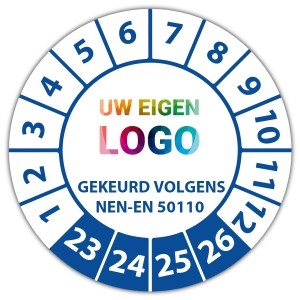 Keuringssticker gekeurd volgens NEN-EN 50110 - Keuringsstickers NEN-normen logo