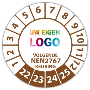 Keuringssticker volgende NEN 2767 keuring - Keuringsstickers op vel logo