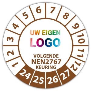 Keuringssticker volgende NEN 2767 keuring - Keuringsstickers NEN-normen logo