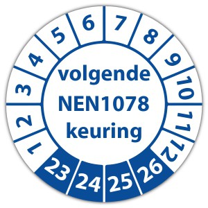 Keuringssticker volgende NEN 1078 keuring - 