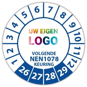 Keuringssticker volgende NEN 1078 keuring - Keuringsstickers NEN-normen logo