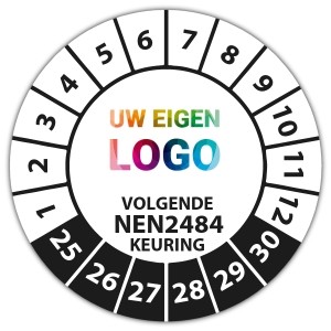 Keuringssticker "volgende NEN 2484 keuring" logo