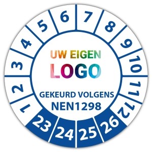 Keuringssticker gekeurd volgens NEN 1298 - Keuringsstickers op vel logo