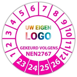 Keuringssticker "gekeurd volgens NEN 2767" logo