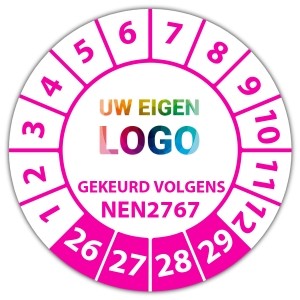 Keuringssticker gekeurd volgens NEN 2767 - Keuringsstickers NEN-normen logo