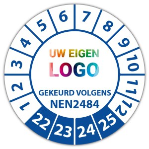 Keuringssticker gekeurd volgens NEN 2484 - Keuringsstickers NEN-normen logo