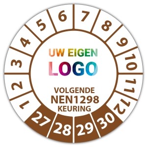 Keuringssticker volgende NEN 1298 keuring - Keuringsstickers op vel logo