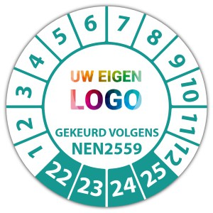 Keuringssticker gekeurd volgens NEN 2559 - Keuringsstickers Brandblussers logo