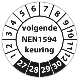 Keuringssticker volgende NEN 1594 keuring - Keuringsstickers op vel