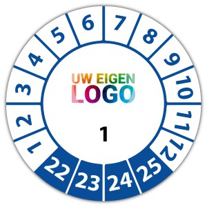 Keuringssticker genummerd met logo