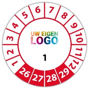 Keuringssticker genummerd met logo - Keuringsstickers IMO-kleurcodering