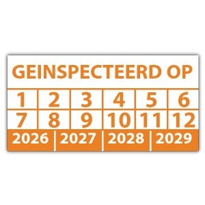 Keuringssticker geinspecteerd op - Keuringsstickers op rol