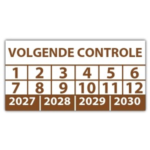Keuringssticker volgende controle - Keuringsstickers op vel