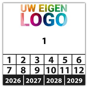 Keuringssticker genummerd met logo - Keuringsstickers op rol