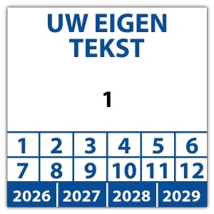 Keuringssticker genummerd met tekst - Keuringsstickers op rol