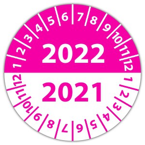 Keuringssticker dubbel jaartal - Keuringsstickers 2021