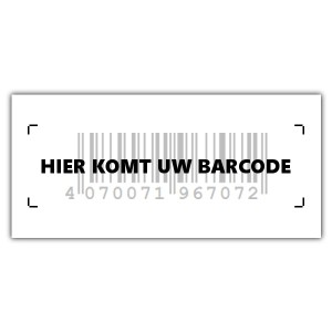 Barcode sticker rechthoek